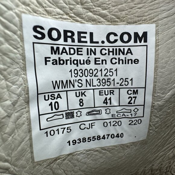 Sorel Joan Uptown Chelsea Waterproof Suede Wedge Bootie Boots Sandy Tan Women 10 - Picture 10 of 13